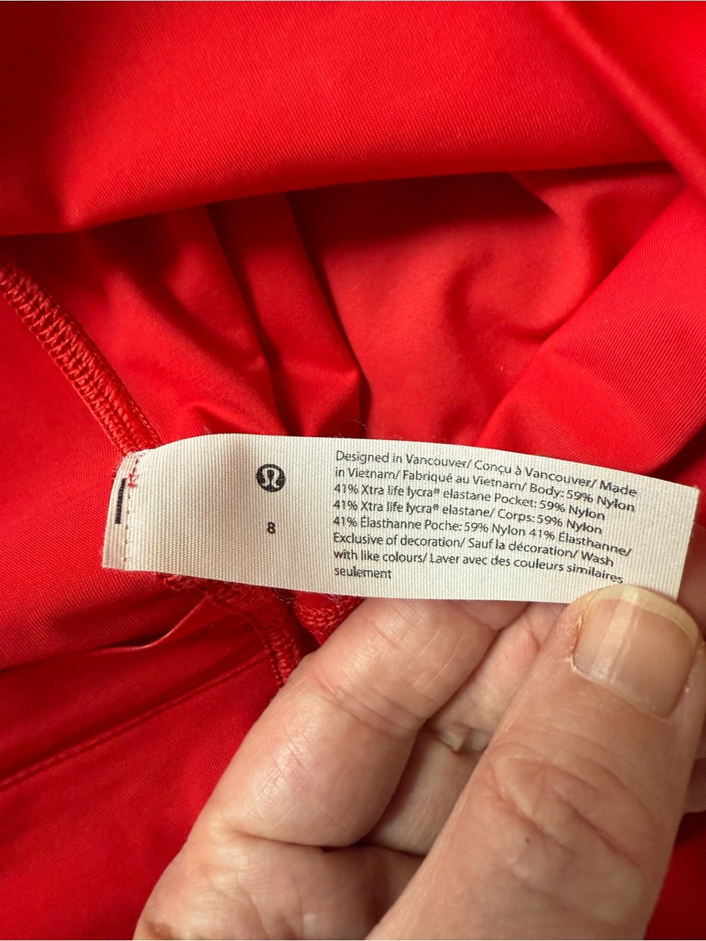 lululemon athletica High-Rise Bright Red Bike Shorts - Picture 9 of 11